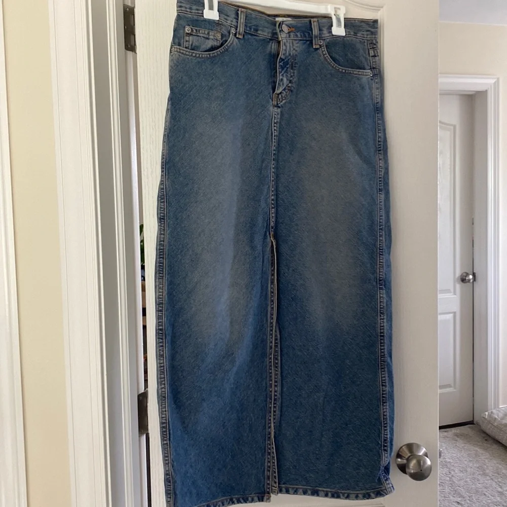 Calvin Klein Front Slit Jean Dress - Picture 1 of 5